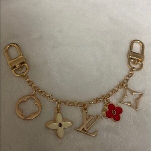 Gold and Red bag Charm